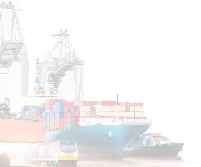 Abstract graphic pattern overlay framing Baycor specialized freight and procurement services.