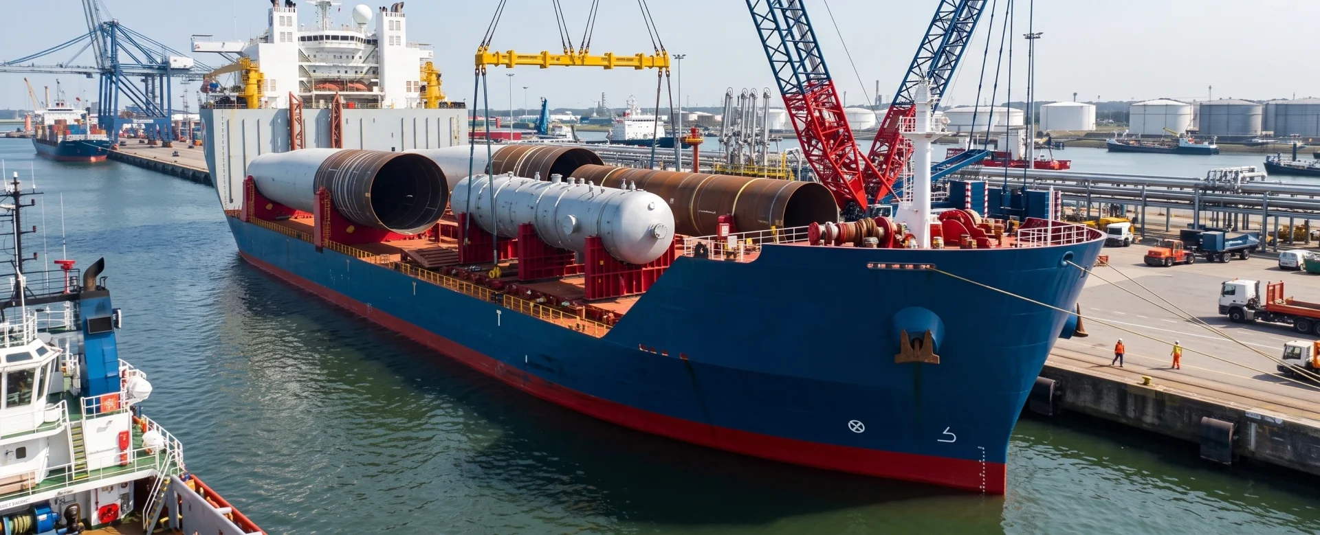 Baycor International ocean cargo vessel carrying containerized freight under full structural and maritime transit safety clearances.