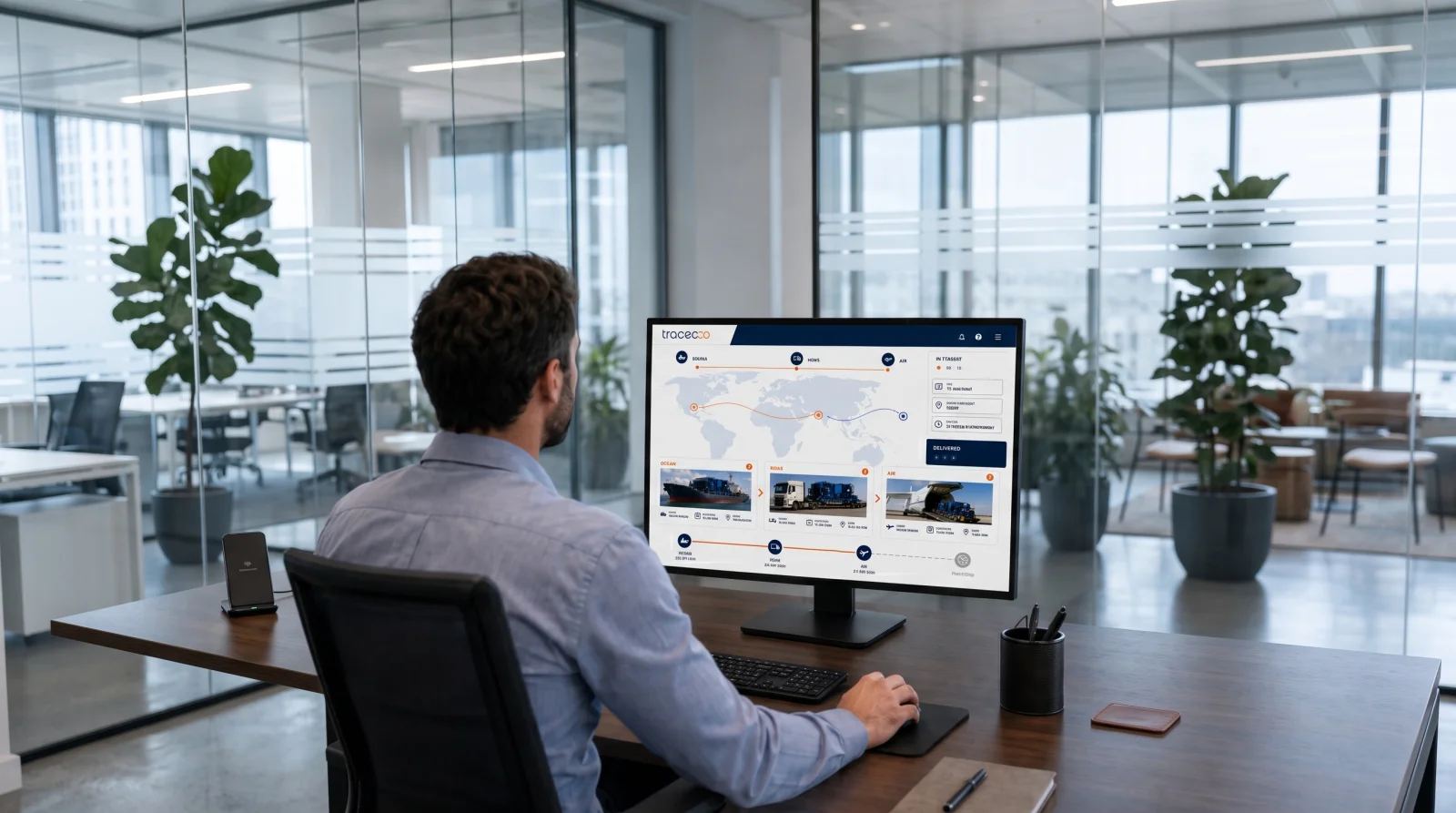Piattaforma digitale per la supply chain Tracecoo di Baycor International con tracciamento spedizioni e archivio documentale.