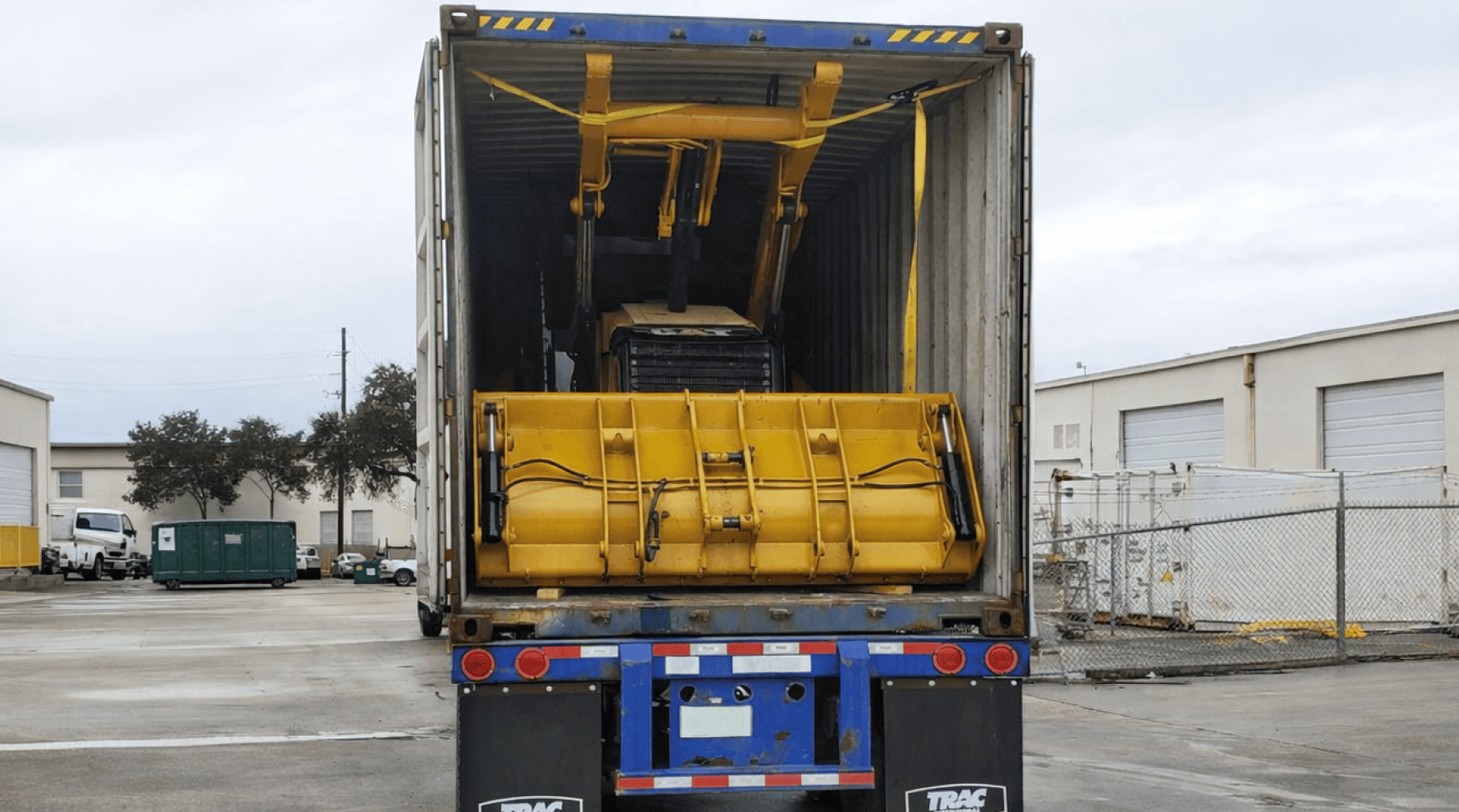Heavy Equipment Container Loading